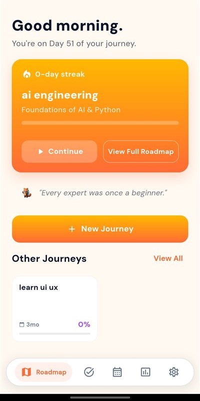 AI roadmap screen